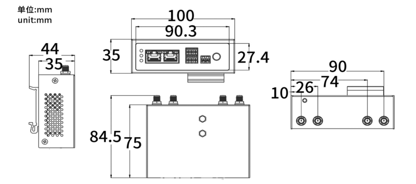 路由器壁挂安装示意图